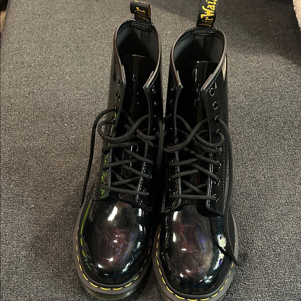 Dr. Martens Shiny Black Lace-Up Boots